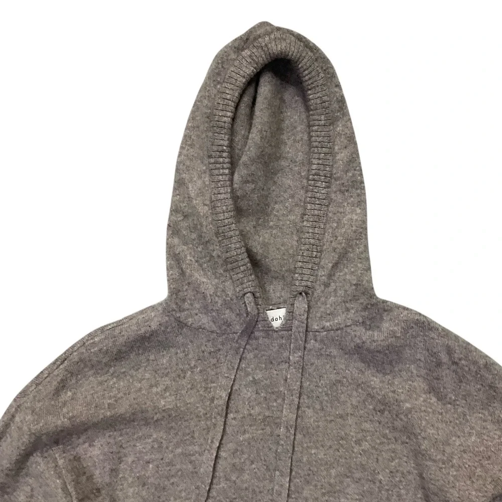 Bella Dahl Women 100% Cashmere Pullover Hoodie Grey Long Sleeve B4743-C55-304 XS